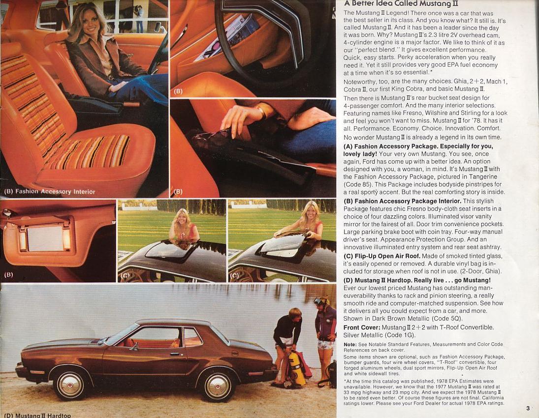 1978 Ford Mustang II Brochure Page 4